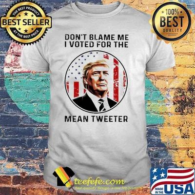Don’t Blame Me I Voted For The Mean Tweeter Trump American Flag Shirt
