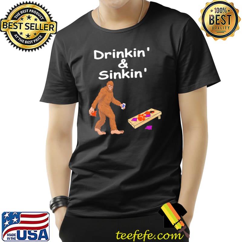 Drinkin' Sinkin' Bigfoot Shirt Unisex Drinkin' Sinkin' Bigfoot Shirt Unisex