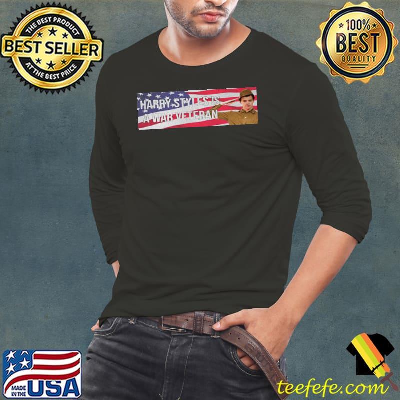 E Harry Styles Is A War Veteran America Flag Shirt