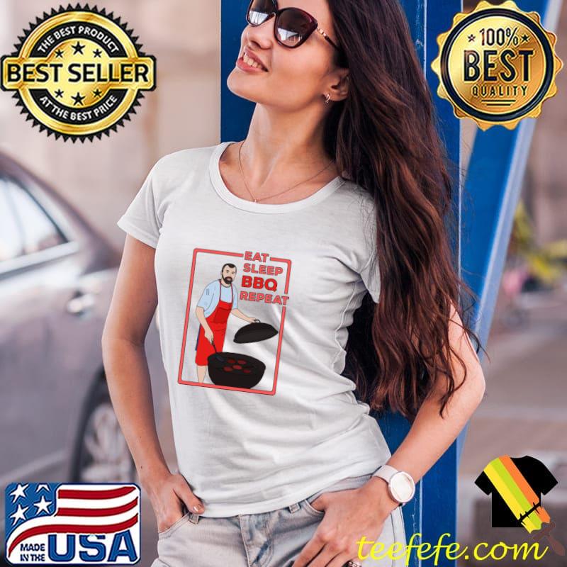 Eat Sleep BBQ Repeat T-Shirt Ladies Tee Eat Sleep BBQ Repeat T-Shirt Ladies Tee