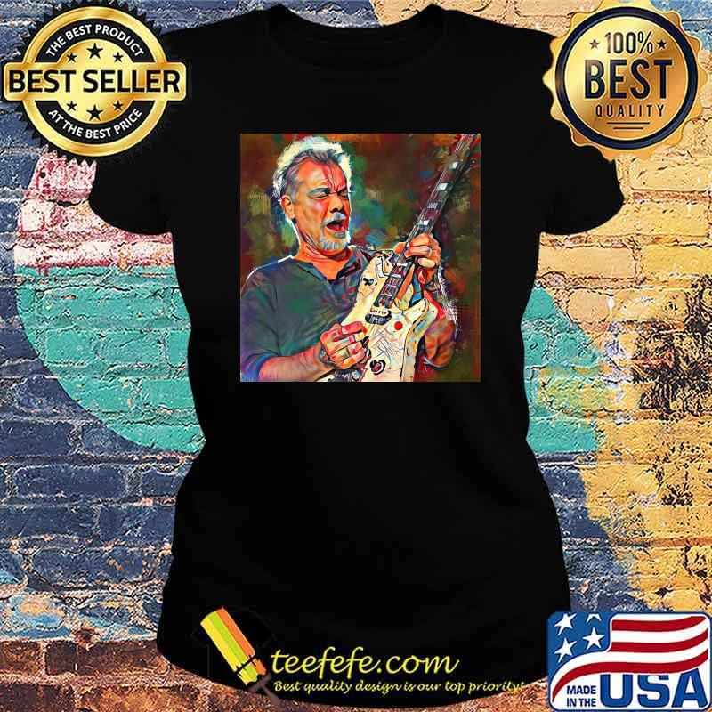 Eddie Van Halen Tribute Portrait Shirt Ladies tee Eddie Van Halen Tribute Portrait Shirt Ladies tee