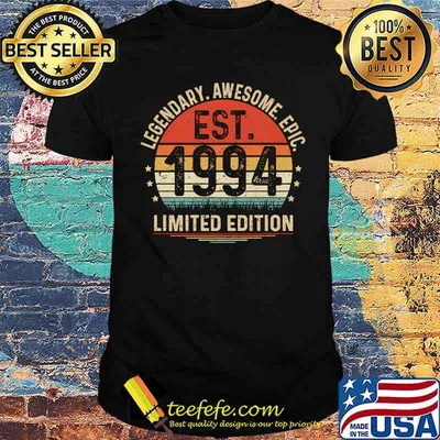 Est. 1994 Vintage 1994 Limited Edition 27th Birthday T-shirt