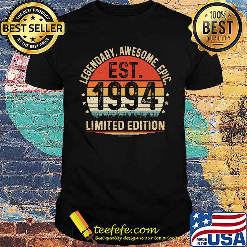 Est. 1994 Vintage 1994 Limited Edition 27th Birthday T-shirt Est. 1994 Vintage 1994 Limited Edition 27th Birthday T-shirt