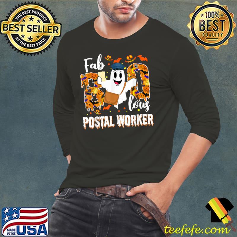 Faboolous Postal Worker Boo Ghost Funny Halloween Costume T-Shirt Long Sleeve Tee Faboolous Postal Worker Boo Ghost Funny Halloween Costume T-Shirt Long Sleeve Tee