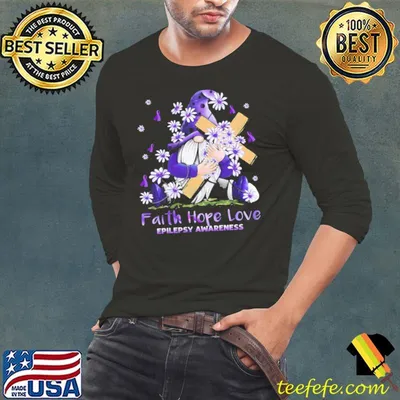 Faith Hope Love Epilepsy Awareness Gnomes Shirt