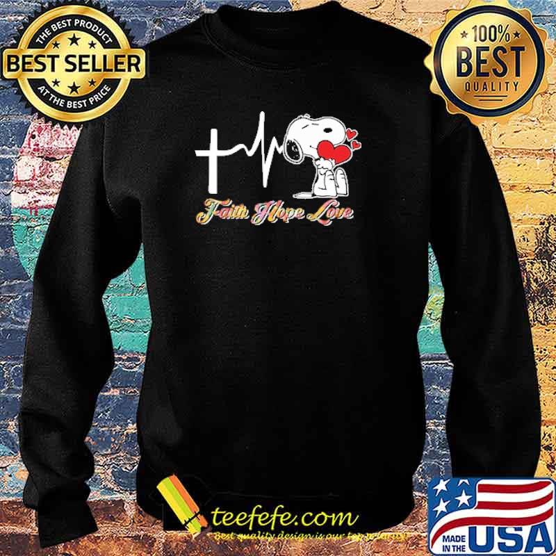 Faith hope love heartbeat snoopy s Sweater Faith hope love heartbeat snoopy s Sweater