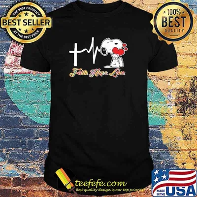 Faith hope love heartbeat snoopy shirt