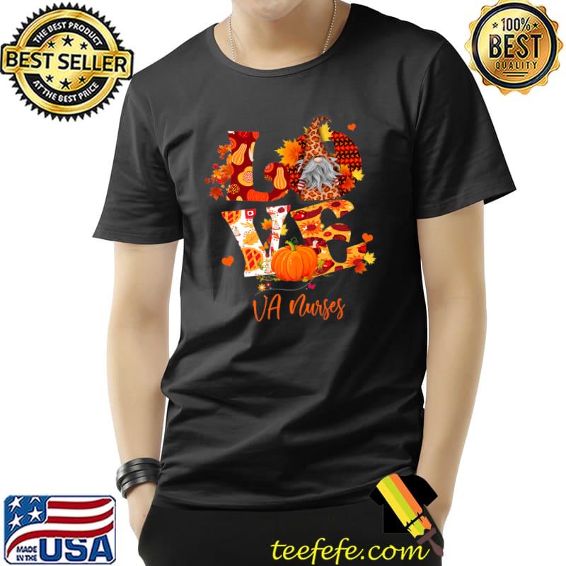 Fall Leopard LOVE Gnome VA Nurses Thanksgiving Premium T-Shirt Unisex Fall Leopard LOVE Gnome VA Nurses Thanksgiving Premium T-Shirt Unisex