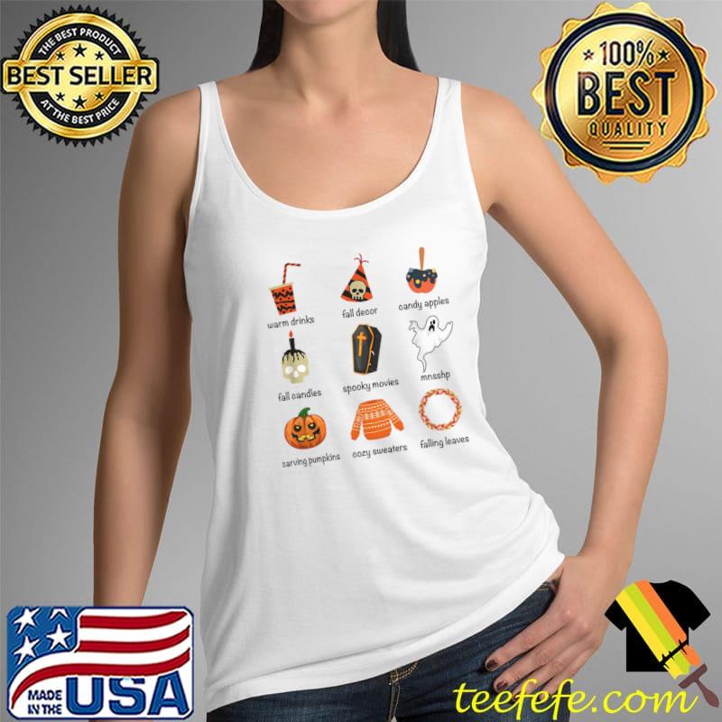 Fall Vibes Halloween Must Do Checklist Halloween Spooky Item T-Shirt Tank Top Fall Vibes Halloween Must Do Checklist Halloween Spooky Item T-Shirt Tank Top
