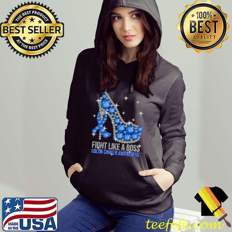 Fight Bowel Cancer Like A Boss Colon Cancer Awareness T-Shirt