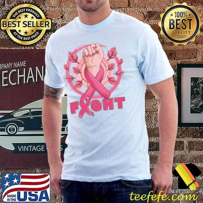 Fight Cancer Survivor Ribbon Breast Cancer Awareness Month T-Shirt