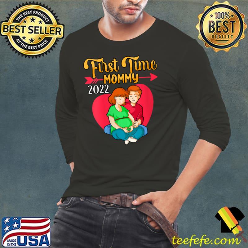 First Time Mommy 2022 Baby Reveal Promoted Mom T-Shirt Long Sleeve Tee First Time Mommy 2022 Baby Reveal Promoted Mom T-Shirt Long Sleeve Tee