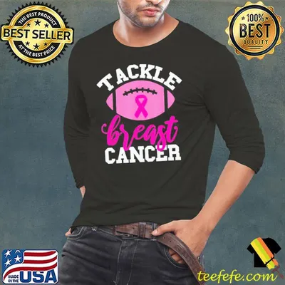 Football Ribbon Tackle Breast Cancer Shirt