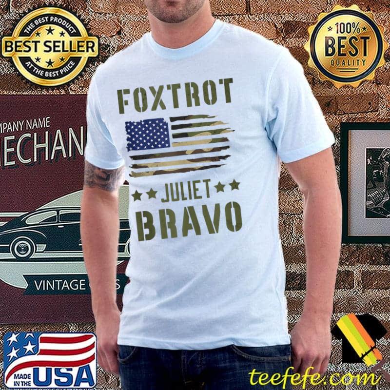 Foxtrot Juliet Bravo American flag T-shirt