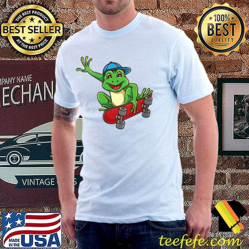 Frog Riding Skateboard T-Shirt
