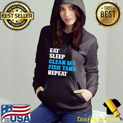 Funny Aquarist Eat Sleep Clean My Fish Tank Repeat Aquarium T-shirt