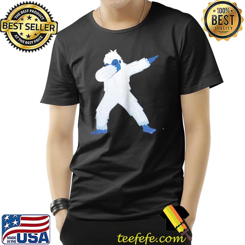 Funny Dabbing Yeti Design Raglan Baseball T-s Unisex Funny Dabbing Yeti Design Raglan Baseball T-s Unisex