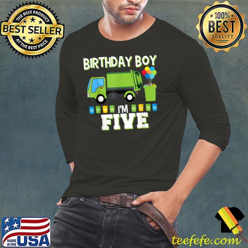 Funny garbage Truck 5th Birthday Boy 5 Year Old Bday Kids Toddler T-Shirt Long Sleeve Tee Funny garbage Truck 5th Birthday Boy 5 Year Old Bday Kids Toddler T-Shirt Long Sleeve Tee