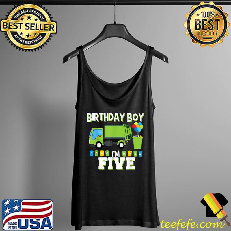 Funny garbage Truck 5th Birthday Boy 5 Year Old Bday Kids Toddler T-Shirt Tank Top Funny garbage Truck 5th Birthday Boy 5 Year Old Bday Kids Toddler T-Shirt Tank Top