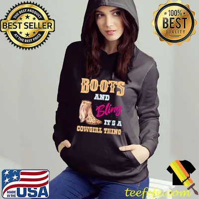 Funny girls Leopard Boots Bling its a Cowgirl Thing Cute Cowgirl T-Shirt