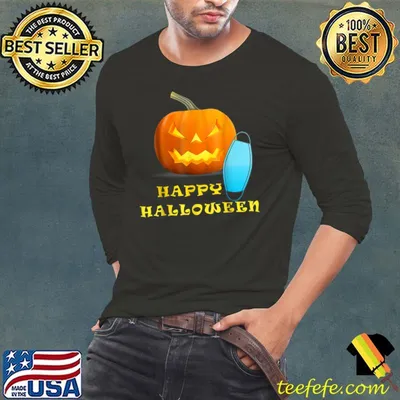 Funny Halloween Clothes Pumpkins Wearing Medical Mask T-Shirt