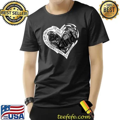 Funny Heart Be Kind Anti Bullying Unity Day Orange Words T-Shirt
