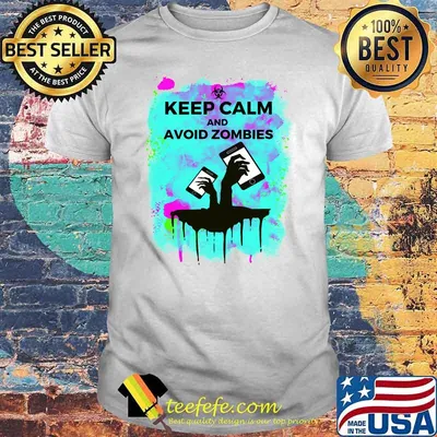 Funny Keep Calm and Avoid Zombies Tech Zombi Apocalypse T-shirt