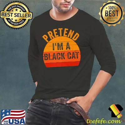 Funny Lazy Halloween Costume Shirt Pretend I'm A Black Cat Premium T-Shirt