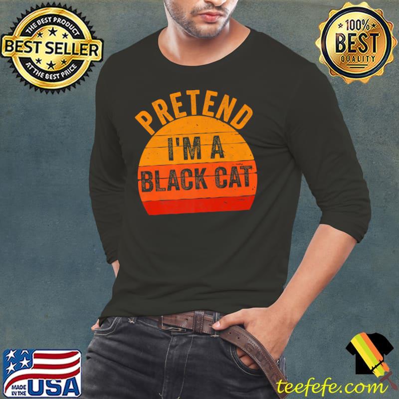 Funny Lazy Halloween Costume Shirt Pretend I'm A Black Cat Premium T-Shirt Funny Lazy Halloween Costume Shirt Pretend I'm A Black Cat Premium T-Shirt