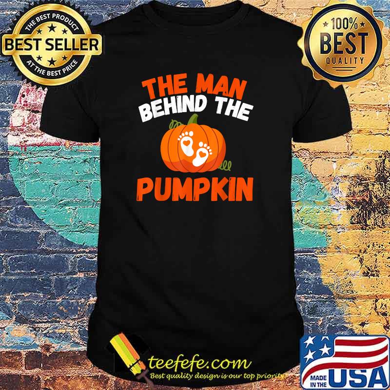 Funny Man Behind the Pumpkin Halloween Pregnancy T-Shirt