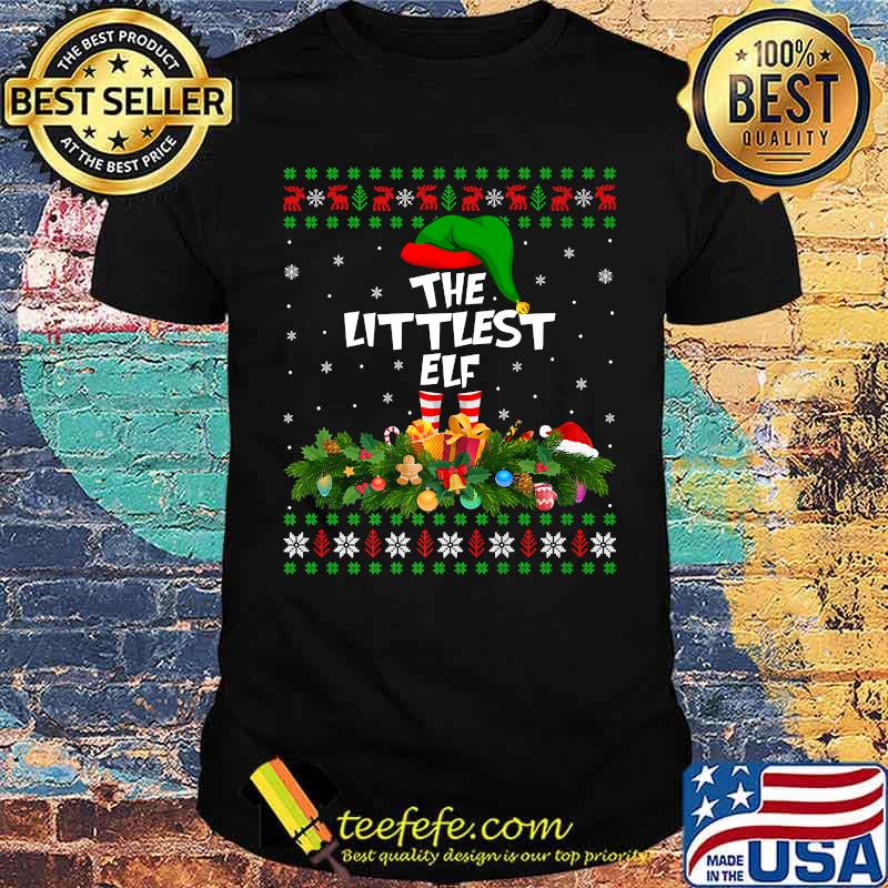 Funny Matching Family Ugly The Littlest Elf Christmas Premium T-Shirt Funny Matching Family Ugly The Littlest Elf Christmas Premium T-Shirt