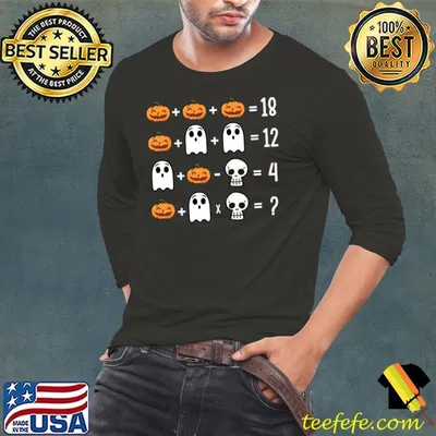 Funny Math Order of Operations Quiz Spooky Pumpkin T-Shirt