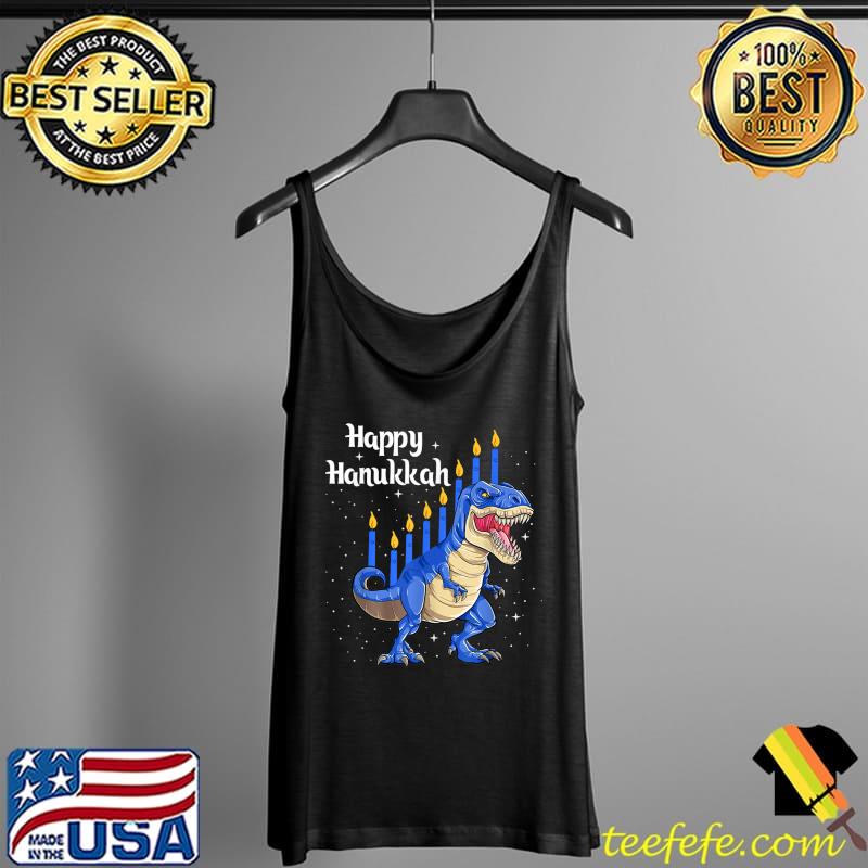 Funny Menorasaurus Rex Dinosaur Chanukkah Happy Hanukkah T-Shirt Tank Top Funny Menorasaurus Rex Dinosaur Chanukkah Happy Hanukkah T-Shirt Tank Top