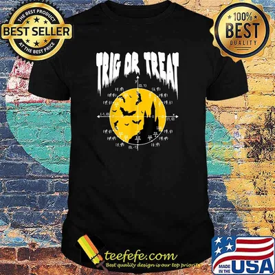 Funny Nerdy Trig or Treat Halloween Costume Math Teacher T-Shirt