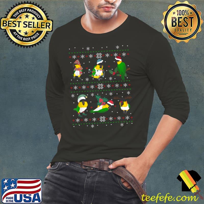 Funny Parrot Owner Birb memes Ugly Christmas Caique T-Shirt Funny Parrot Owner Birb memes Ugly Christmas Caique T-Shirt