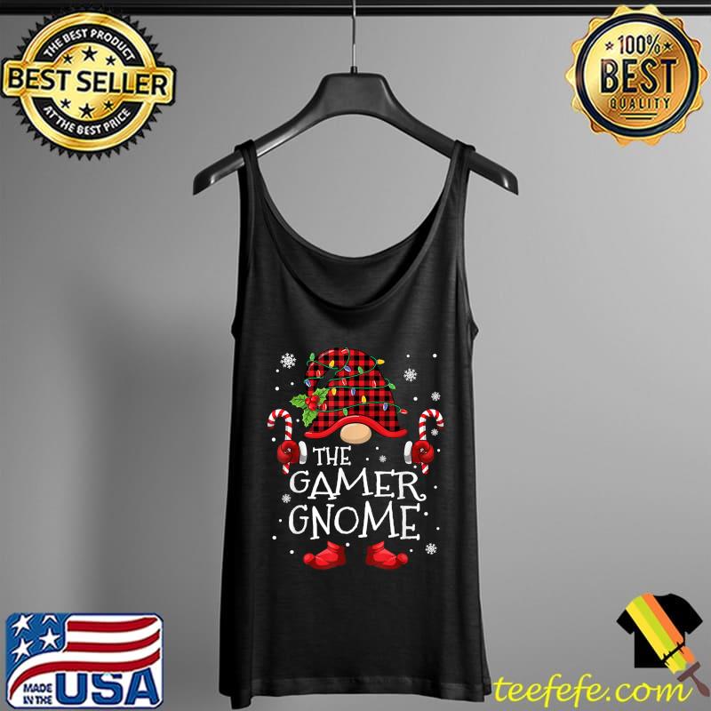 Gamer Gnome Buffalo Plaid Christmas Tree Family Xmas T-Shirt Tank Top Gamer Gnome Buffalo Plaid Christmas Tree Family Xmas T-Shirt Tank Top