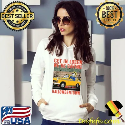Get In Losers We're Saving Halloween Town Skeleton Drive Car T-Shirt