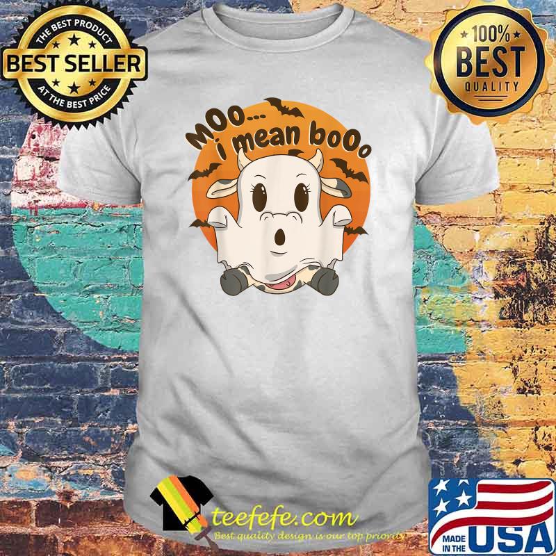 Ghost Cow Moo I Mean Boo Moon Halloween Pumpkin T-Shirt Ghost Cow Moo I Mean Boo Moon Halloween Pumpkin T-Shirt