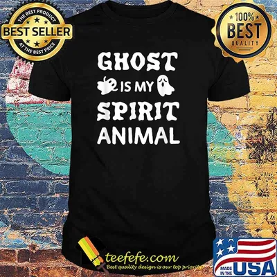 Ghost is my spirit animal Funny Halloween T-Shirt