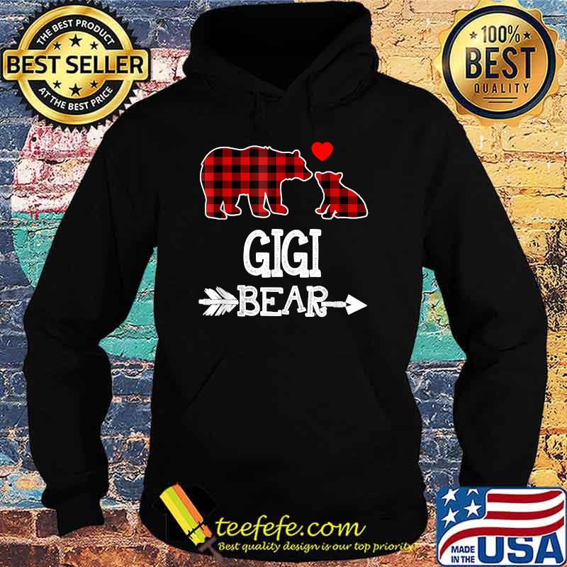 Gigi Bear Shirt, Red Buffalo Plaid Grandma Bear Pajama T-Shirt Hoodie Gigi Bear Shirt, Red Buffalo Plaid Grandma Bear Pajama T-Shirt Hoodie