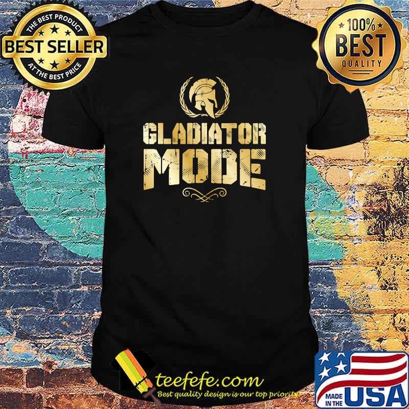 Gladiator Mode Spartan Mythology Workout Warrior Gold Greek T-shirt Gladiator Mode Spartan Mythology Workout Warrior Gold Greek T-shirt