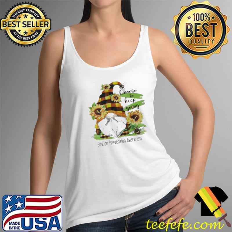 Gnome Yellow Choose To Keep Going Suicide Prevention Awareness Shirt Tank Top Gnome Yellow Choose To Keep Going Suicide Prevention Awareness Shirt Tank Top