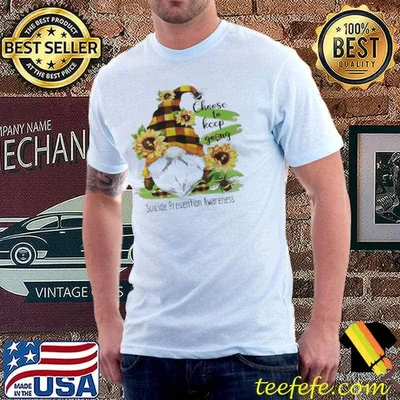 Gnome Yellow Choose To Keep Going Suicide Prevention Awareness Shirt
