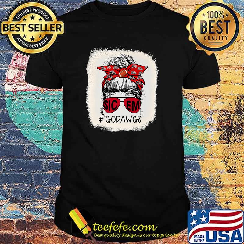 Go Dawgs SIC-EM Georgia Football Fans Sports Lovers Bleached Premium T-Shirt