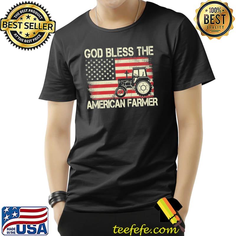 God Bless The American Farmer Flag Shirt Unisex God Bless The American Farmer Flag Shirt Unisex