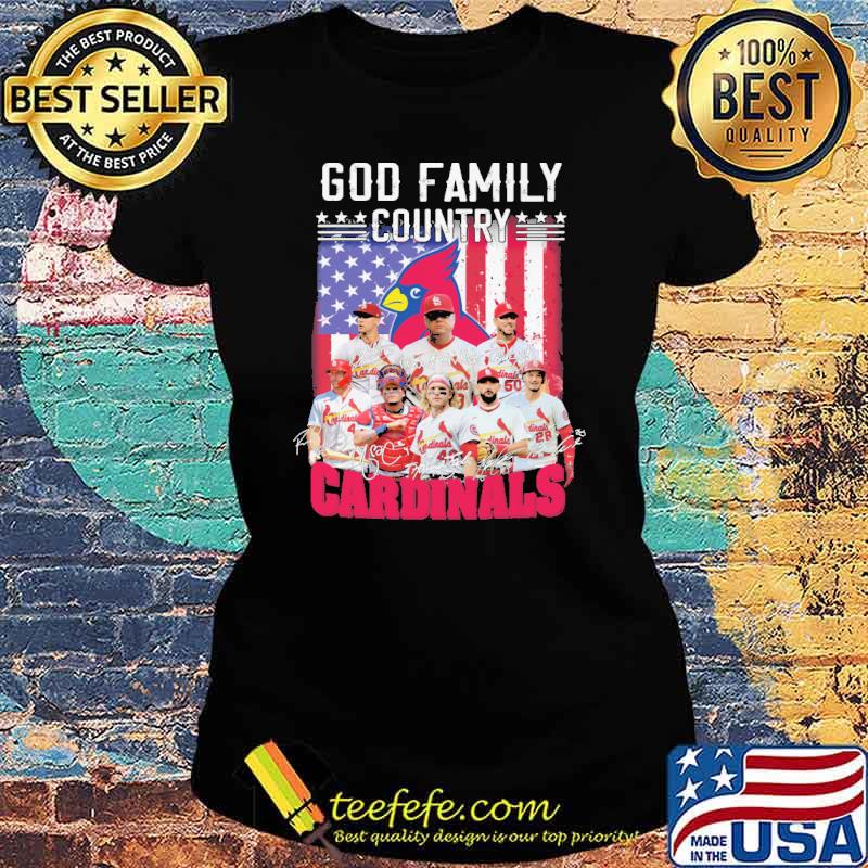God Family Country Cardinals America Flag Signature Shirt Ladies tee God Family Country Cardinals America Flag Signature Shirt Ladies tee
