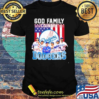 God Family Country Dodgers Signature Shirt