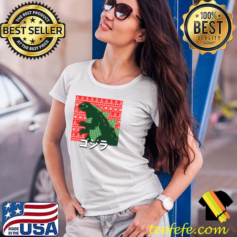 Godzilla christmas T-Shirt Ladies Tee Godzilla christmas T-Shirt Ladies Tee