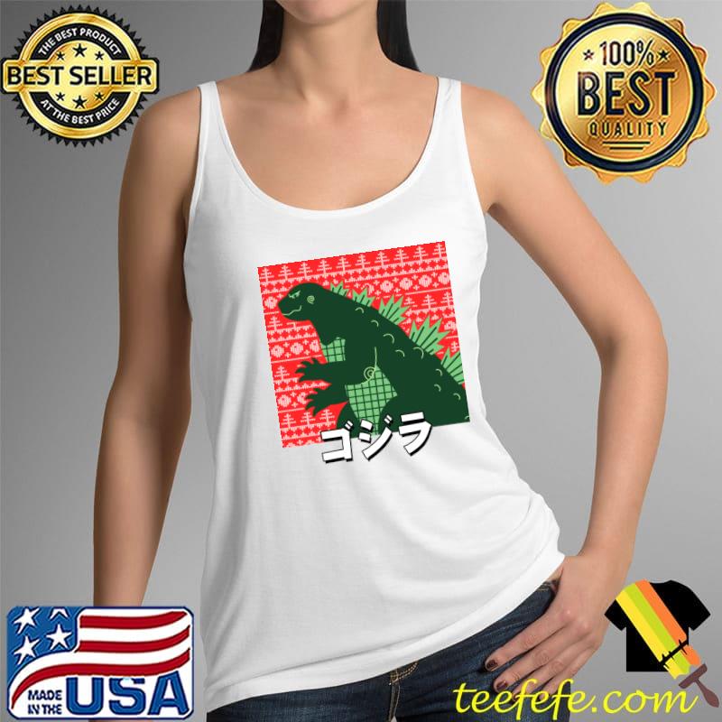 Godzilla christmas T-Shirt Tank Top Godzilla christmas T-Shirt Tank Top