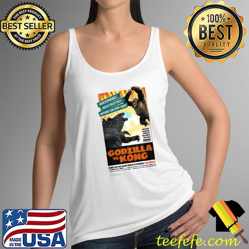 Godzilla vs Kong – Titan-Vision Retro Poster T-Shirt Tank Top Godzilla vs Kong – Titan-Vision Retro Poster T-Shirt Tank Top